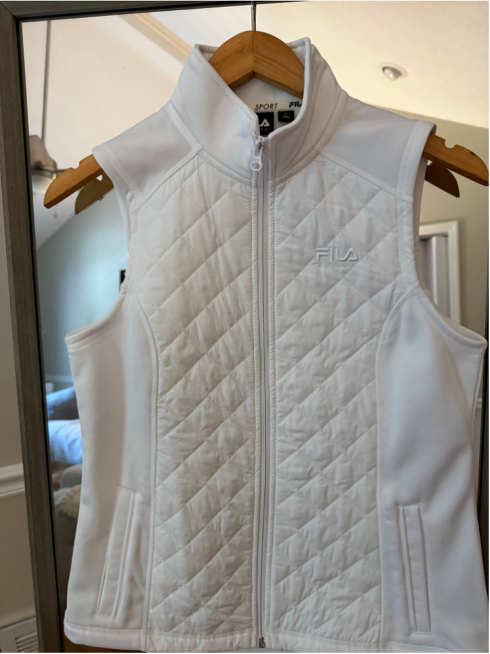 Women's Fila Sport Quilted Vest White Size S - Picture 2 of 4